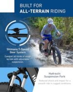 Hiboy P6 Electric Bike for Adults, 28MPH 62.1Miles Range 1000W Peak Motor 48V 13Ah Removable Battery Ebike, 26” x 4.0" Fat Tire Electric Bicycle, Shimano 7 Speed, Hydraulic Suspension, UL Certified - Image 4