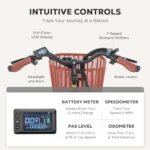 Viribus Electric Bike for Adults, Step Through Womens Electric Bikes, City Commuter Ebike 350W(Peak 500W) 7 Speed with 36V 13Ah Battery, Lightweight Aluminum Frame, Womens E Bike 26 inch - Image 5