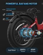 Eden Electric Bike Adults GPS Smart App Control 750W BAFANG Motor 48V 20Ah Samsung Battery Fat Tire Ebike,Electric Bicycle,90Miles Range,28MPH Max Speed UL Certificate - Image 2