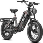 eAhora Juliet Electric Bike for Adults,1000W 60AH Electric Bike 20 "Fat Tire Long Range Full Suspension Color Display Mountain Bike for Longer Trip Commute