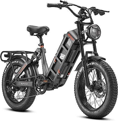 Version 1.0.0 eAhora Juliet Electric Bike for Adults,1000W 60AH Electric Bike 20 "Fat Tire Long Range Full Suspension Color Display Mountain Bike for Longer Trip Commute - Image 1