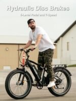 HAOQI 750W(Peak 1000W) Leopard Pro Electric Bike for Adults, 48V 20AH Removabl Battery Mountain Bike,26" x 4.0 Fat Tire Ebike with 28MPH, 7-Speed,UL 2849 Certified - Image 4