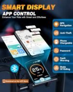 Electric Bike for Adults, 48V 40Ah/60Ah 1600W/3200W Peak Dual Motor Fast Long Range Ebike, 20 Inch Fat Tire Full Suspension Electric Bicycle 31/34MPH, Step Thru E-bike APP Control, UL2849 Certified - Image 6