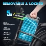 Titan 32Ah Battery 100 Miles Long Range 750W Folding Electric Bike for Adults Cruise Control Dual Shock Absorber 7-Speed Color Display Commuter Bike with 2 Seat Class 2 Electronic Horn - Image 2