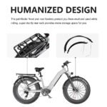 Asomtom Ebikes for Adults, 750W Electric Bike Adults BAFANG Motor 48V 15Ah Removable Battery Adult Bicycles,29MPH 35-60MI Mountain Bike,7-Speed E UL Certified, Silver-gray, 26'' - Image 5