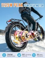 GESHENG 1125W Fat Tire Electric Bike,32MPH & 48V 20AH Long Range E Bike Adults,【 Upgrade Adjustable Stem】 26 X4.0 Snow Beach Mountain Electric Cruiser Bike, Larger Display, Class 3 Ebike - Image 2