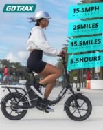 Gotrax NEPHELE 16" Electric Bike, Max 25Miles Range(Pedal-Assist) & Speed 15.5Mph Power by 350W Motor, Folding E-Bike with Removable Battery, Front Suspension and Commuter Electric Bicycle for Adults - Image 3