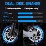 Eahora P5 Plus (Upgraded) Electric Bike Peak 1000W Electric Mountain Bike 48V 20Ah Large Capacity Battery 24 * 4.0 Fat Tire Electric Bike 32MPH Full Suspension Electric Bike Color Intelligent Display - Image 6