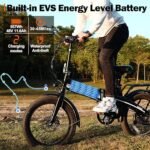 Electric Bike for Adults 750W Motor(Peak 1000W),50Miles 22Mph Top Speed, 20" Fat Tire Folding Electric Bicycle, 48V 10Ah Removable Battery Ebike with 35 Speed and Front Suspension,Speedy - Image 3