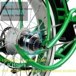 Tracer Beyond Pro 26'' Classic Stretch Chopper EBike with Spring Suspension Classical Fork, disc Brake and hi-Rise Steel Handlebar (Green) - Image 5