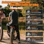 E·Bycco 2000W Peak 3000W Dual Motor Electric Bike for Adults, 52V 23Ah Battery E-Bicycle, 37MPH & 80Miles, Hydraulic Disc Brake, 26'' Fat Tire All Terrain Commuter E-Bike, Front/Full Suspension - Image 6