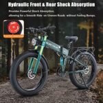 DAMSON 1000W Electric Bike Ebike for Adult 48V 20AH Removable Battery 26"X4"Fat Tire up to 30MPH &75 Miles Long Range Off Road Beach Mountain Electric Bicycle with Dual Hydraulic Disc Brakes - Image 5