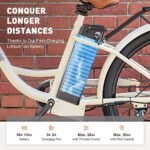 Viribus Electric Bike for Adults, Step Through Womens Electric Bikes, City Commuter Ebike 350W(Peak 500W) 7 Speed with 36V 13Ah Battery, Lightweight Aluminum Frame, Womens E Bike 26 inch - Image 4