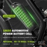 Electric Bike for Adults, 1000W (Peak 1500W) Brushless Motor 48V 15Ah 28MPH / 68 Miles, 20" Fat Tire Ebike with 7 Speed Dual Suspension for Mountains, Gravel, Snow, Sand, Road - Image 3