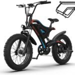 aostirmotor 500W(Peak 650W) Electric Bike,Max Range 25Miles(Pedal-Assist)&Max Speed 28Mph, 20" EBike with Removable Battery, Dual Suspension, Commuter Electric Bicycle for Adults