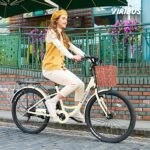 Viribus Electric Bike for Adults, Step Through Womens Electric Bikes, City Commuter Ebike 350W(Peak 500W) 7 Speed with 36V 13Ah Battery, Lightweight Aluminum Frame, Womens E Bike 26 inch - Image 2