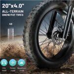 2000W Dual Motor Electric Bike for 2 Adults, 2 Person AWD Ebike, 30 MPH 48V 18AH Fat Tire Mountain E Bikes, Two People E Bike for Hunting, 20'' Adult Electric Bicycles for Men & Women - Image 5