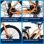 Electric Bike for Adults, Lightweight Ebike with 375W Bafang Motor, Kenda Tires, Shimano Drivetrain, 8 Gears, Throttle, Pedal Assist - Image 4