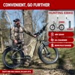 E-Scout PRO, 750W Peak 1000W Electric Bike Adults, 80Miles Motor Ebike, 48V 20Ah Battery, 26'' Fat Tire 28MPH Bicycle for Snow Beach Mountain Off Road Commuter - Image 4