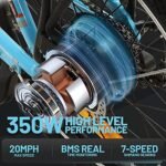 ECOTRIC Step-Through-2 20" Folding Electric Bicycle Powerful 350W Motor 36V/12.5AH Removable Lithium Battery City Bike Alloy Frame Ebike LED Display - 90% Pre-Assembled - Image 2